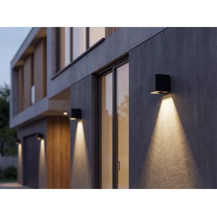 LED Solární nástěnné svítidlo se senzorem REKA LED/6W/3,7V 1800 mAh 3000/4000/6500K IP65 černá