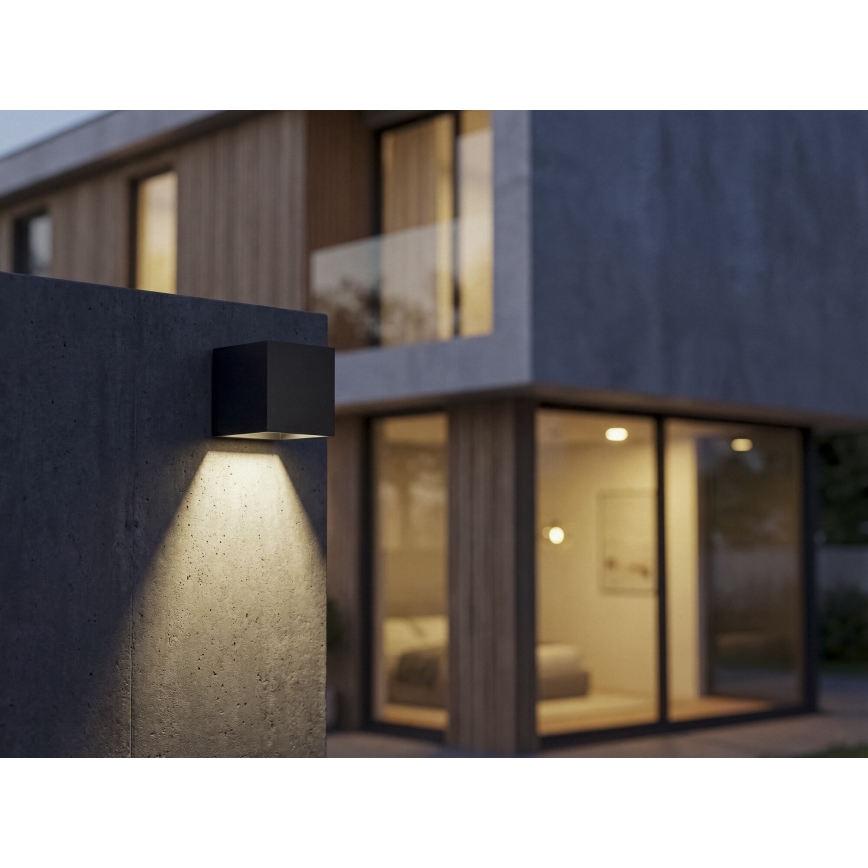 LED Solární nástěnné svítidlo se senzorem REKA LED/6W/3,7V 1800 mAh 3000/4000/6500K IP65 černá
