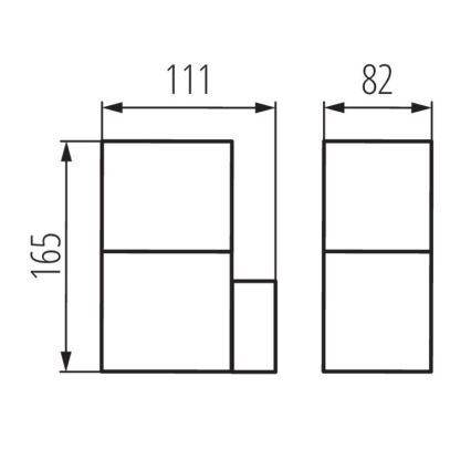 Kanlux 29010 - Venkovní nástěnné svítidlo VADRA 1xE27/11W/230V IP44