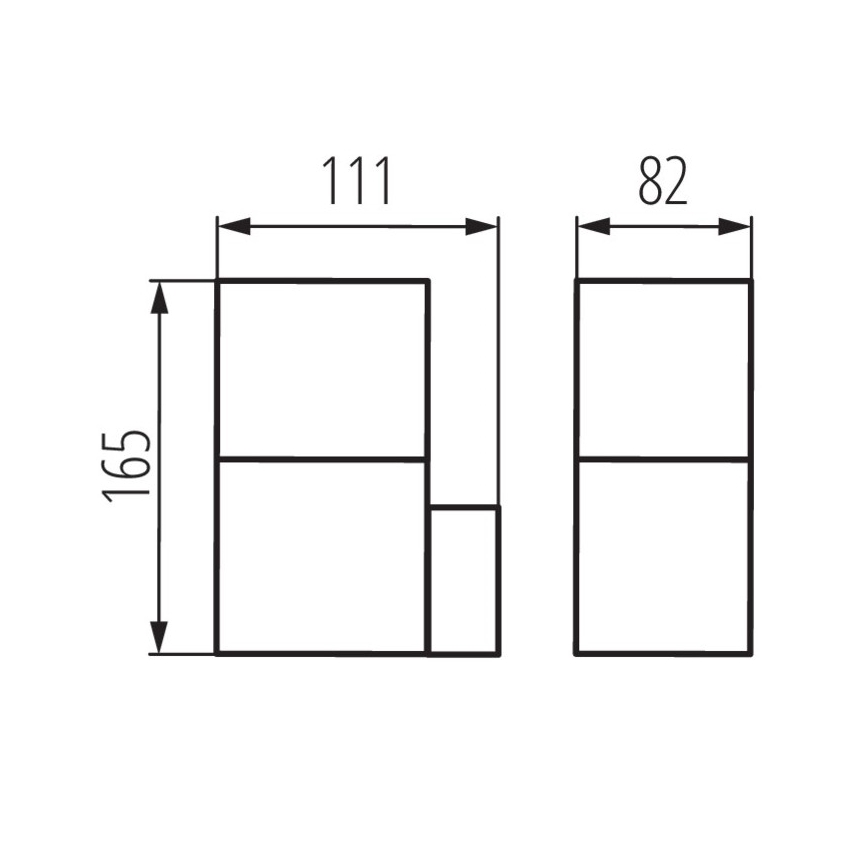 Kanlux 29010 - Venkovní nástěnné svítidlo VADRA 1xE27/11W/230V IP44