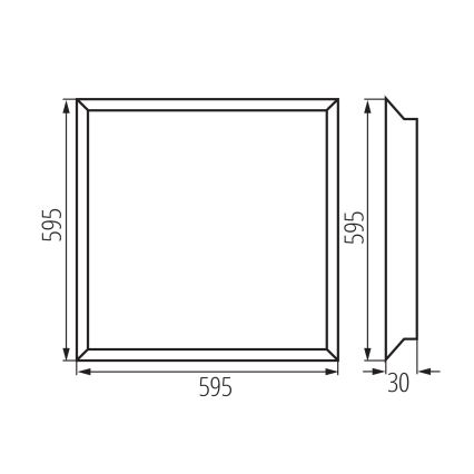 LED Podhledový panel BAREV ECO LED/36W/230V 4000K 60x60 cm