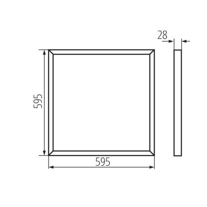 LED Přisazený panel BAREV LED/40W/230V 4000K 60x60 cm