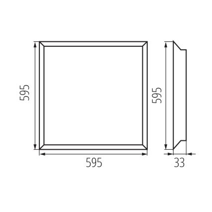 LED Podhledový panel BAREV LED/36W/230V 4000K 60x60 cm