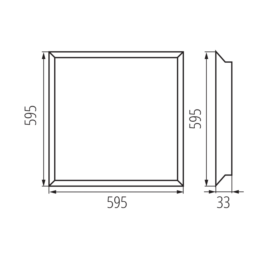 LED Podhledový panel BAREV LED/36W/230V 4000K 60x60 cm