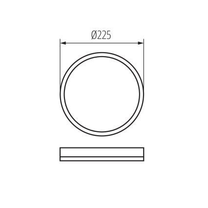 LED Stropní svítidlo AZPO LED/11,8W/230V 3000/4000/6000K pr. 22,5 cm IP54 bílá