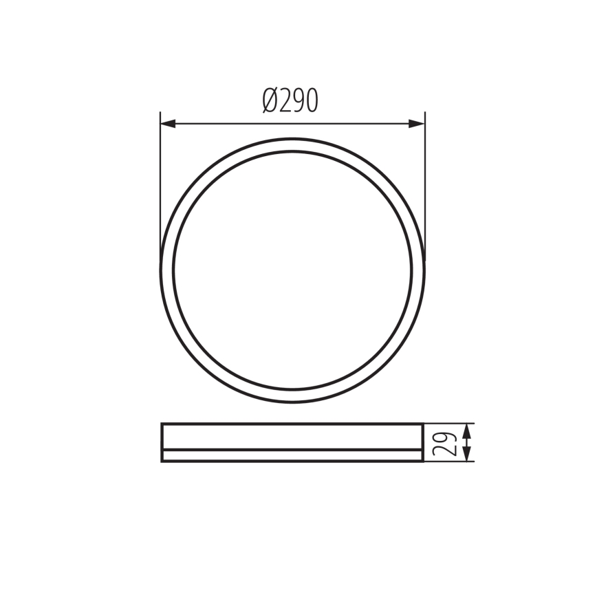 LED Stropní svítidlo AZPO LED/18,5W/230V 3000/4000/6000K pr. 29 cm IP54 bílá