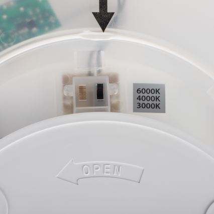 LED Stropní svítidlo AZPO LED/18,5W/230V 3000/4000/6000K pr. 29 cm IP54 černá