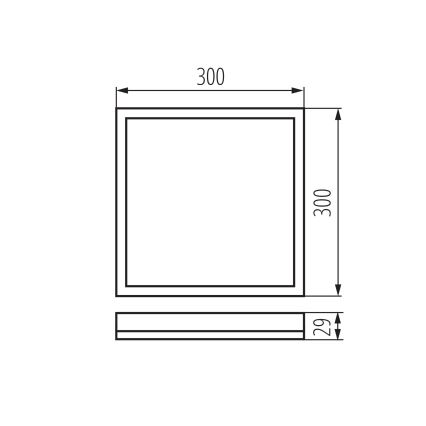 LED Stropní svítidlo AZPO LED/17,5W/230V 3000/4000/6000K 30x30 cm IP54 černá