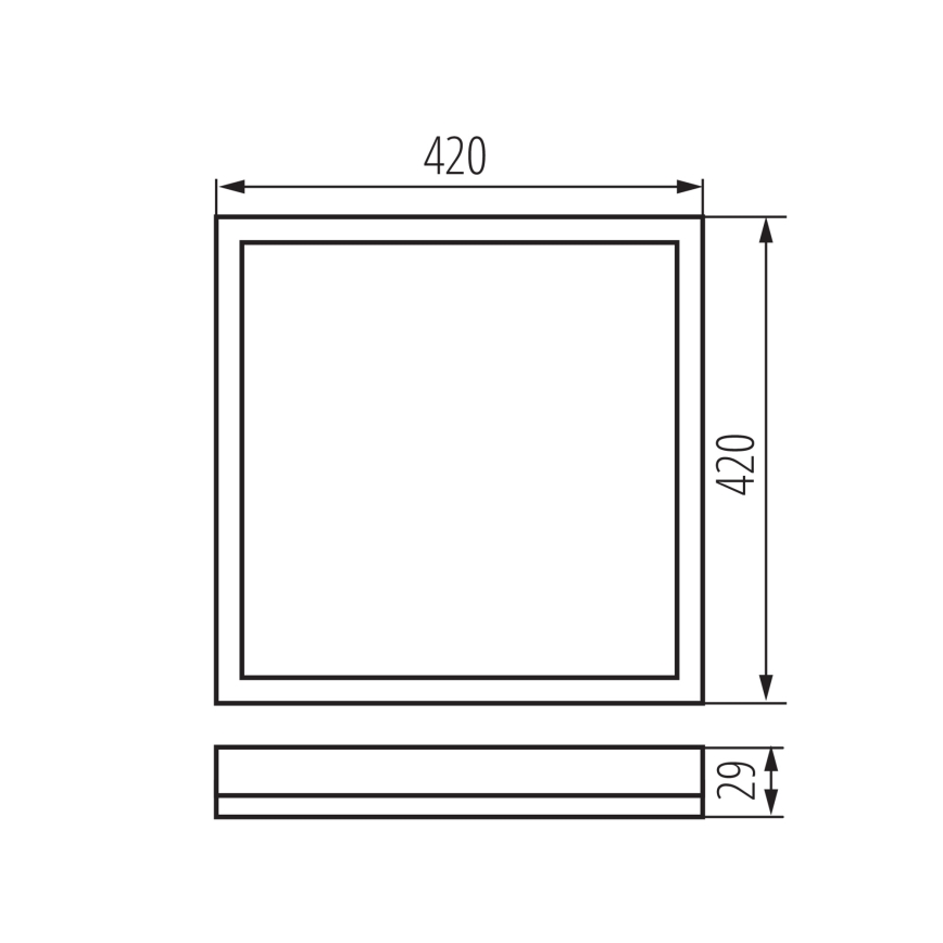 LED Stropní svítidlo AZPO LED/22W/230V 3000/4000/6000K 42x42 cm IP54 bílá