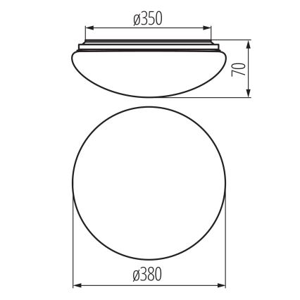 LED Koupelnové stropní svítidlo CORSO LED/24W/230V 3000/4000/6500K pr. 38 cm IP44
