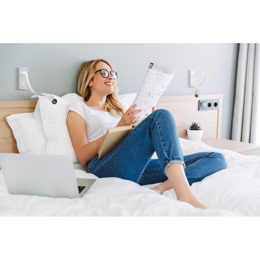 LED Flexibilní lampička TONIL LED/2,7W/230V bílá