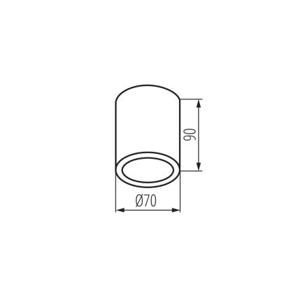 Kanlux 33360 - Venkovní bodové svítidlo AQILO 1xGU10/7W/230V IP65 bílá