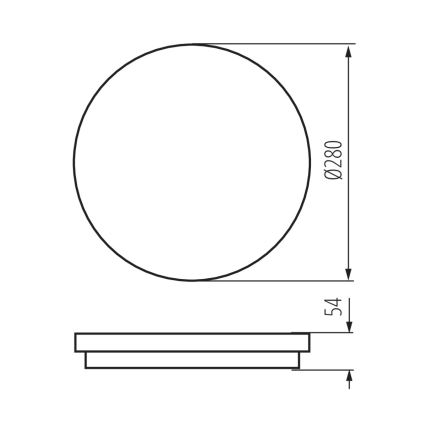 LED Koupelnové stropní svítidlo STIVI LED/24W/230V IP65