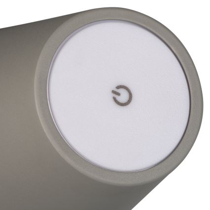 LED Stmívatelná nabíjecí stolní lampa INITA LED/1,2W/1800 mAh IP54 šedá