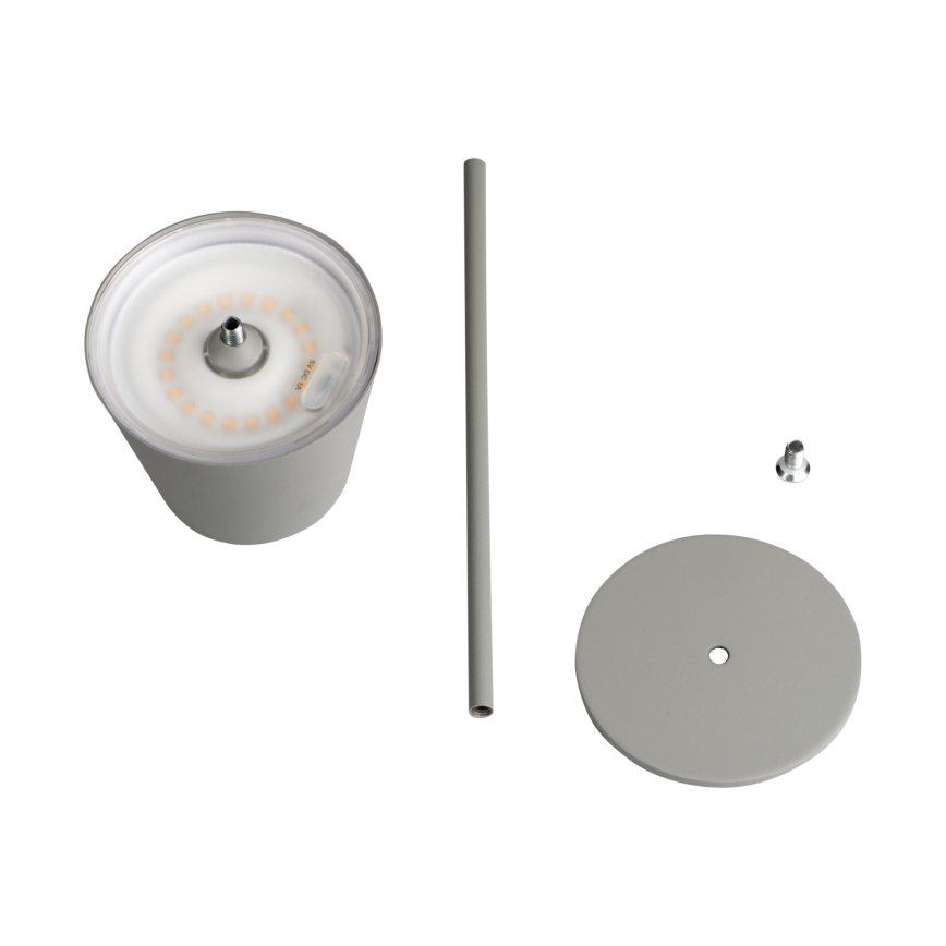 LED Stmívatelná nabíjecí stolní lampa INITA LED/1,2W/1800 mAh IP54 šedá