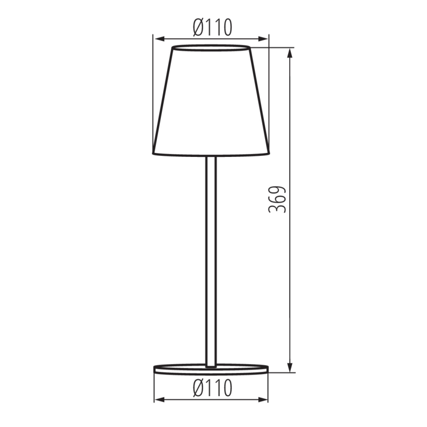 LED Stmívatelná nabíjecí stolní lampa INITA LED/1,2W/1800 mAh IP54 šedá