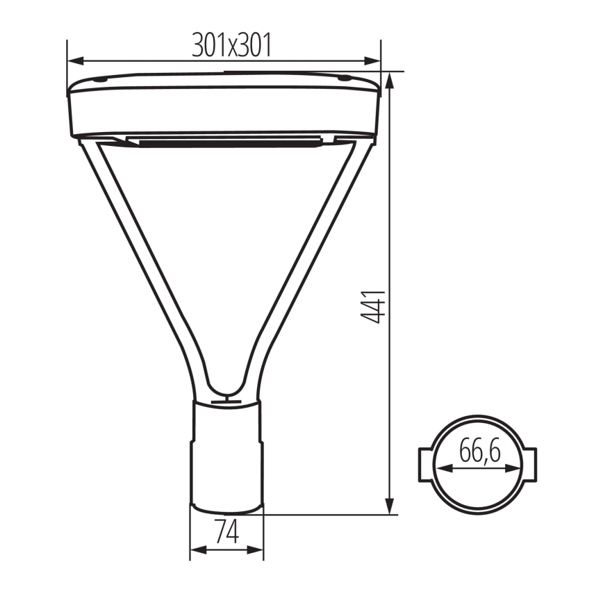 LED Pouliční lampa PARCOLI LED/30/40/50W/230V 3000/4000/6500K IP66 šedá