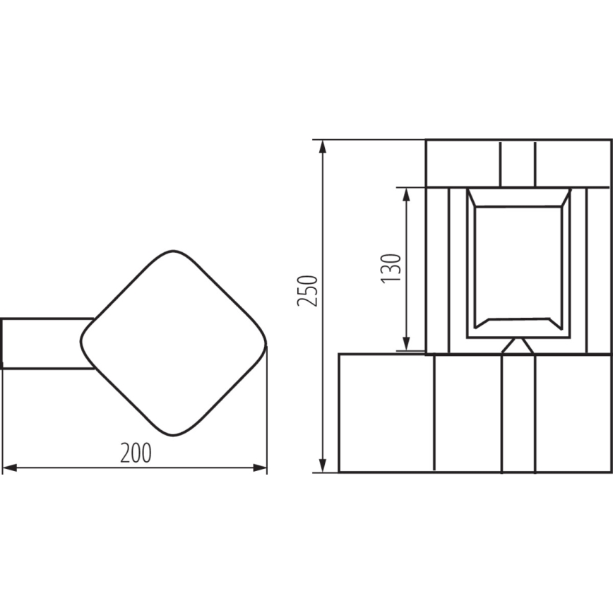Venkovní nástěnné svítidlo PEVO 1xGX53/11W/230V IP44 antracit