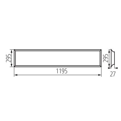 LED Podhledový panel BLINGO LED/34W/230V 120x30 cm UGR16