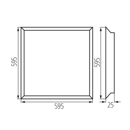 LED Podhledový panel BLINGO LED/38W/230V 60x60 cm