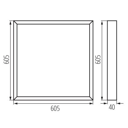 LED Přisazený panel BLINGO LED/34W/230V 60x60 cm