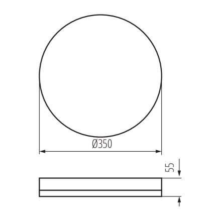 LED Technické stropní svítidlo IPER LED/35W/230V IK10 IP65 kulatý bílá