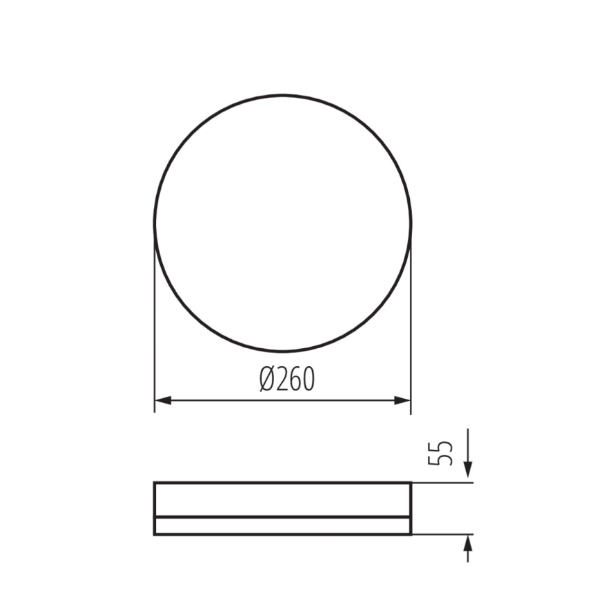 LED Technické stropní svítidlo se senzorem pohybu IPER LED/26W/230V IK10 IP65 kulatý bílá