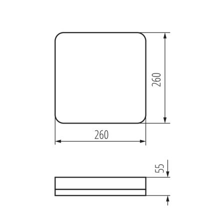 LED Technické stropní svítidlo se senzorem pohybu IPER LED/26W/230V IK10 IP65 hranatý bílá