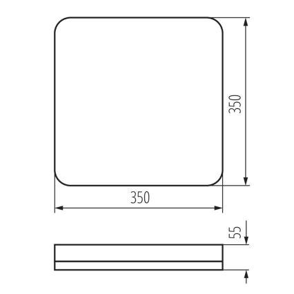 LED Technické stropní svítidlo se senzorem pohybu IPER LED/35W/230V IK10 IP65 hranatý bílá