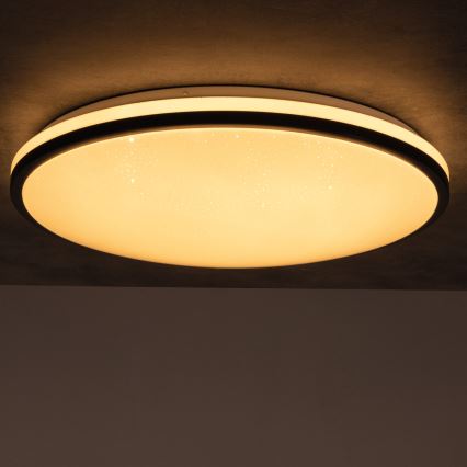 LED Stmívatelné stropní svítidlo ARVOS LED/37W/230V černá + dálkové ovládání