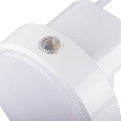 Kanlux 37396 - LED Stmívatelné orientační svítidlo se soumrakovým senzorem do zásuvky ULOV LED/0,5W/230V bílá