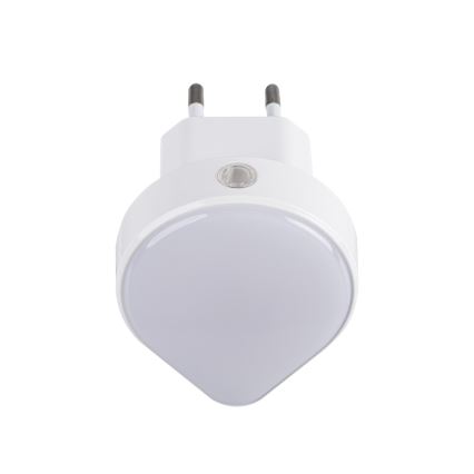 Kanlux 37396 - LED Stmívatelné orientační svítidlo se soumrakovým senzorem do zásuvky ULOV LED/0,5W/230V bílá