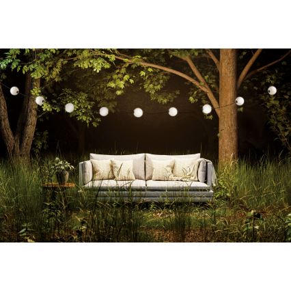LED Venkovní dekorační řetěz GIRLANDA STONO 10xLED/10W/230V 6m IP67