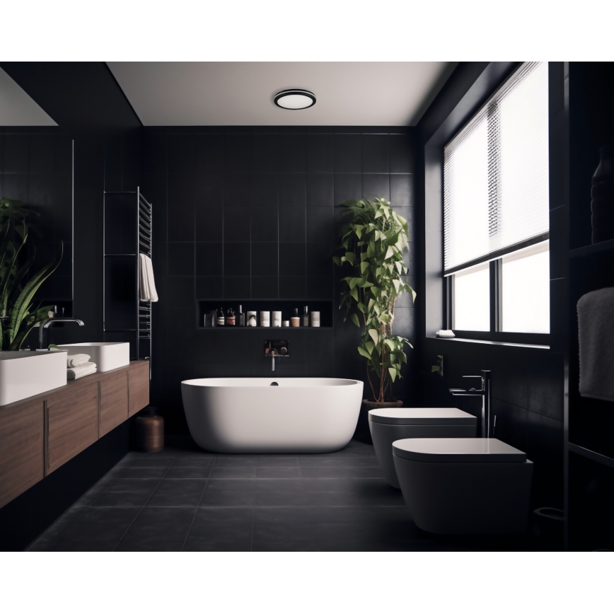 LED Venkovní stropní svítidlo BENO E LED/12W/230V 3000/4000/6500K pr. 20 cm IP65 černá