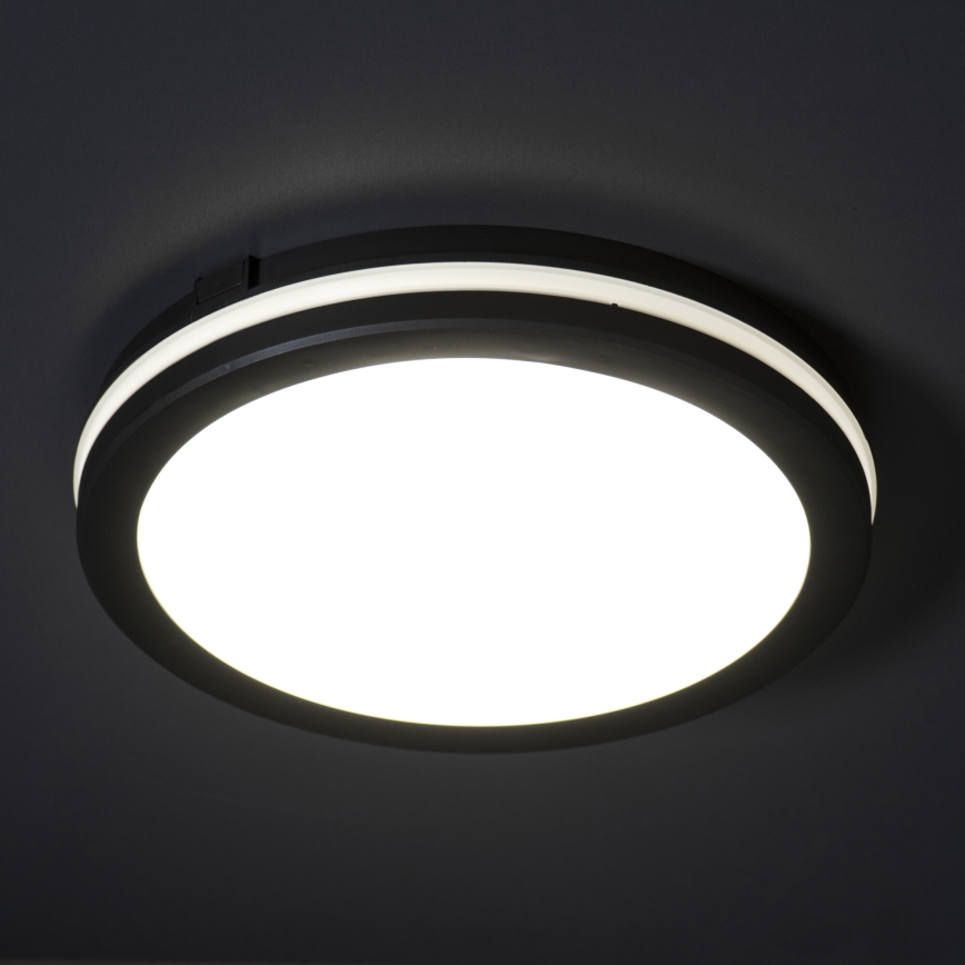 LED Venkovní stropní svítidlo BENO E LED/12W/230V 3000/4000/6500K pr. 20 cm IP65 černá
