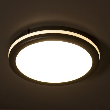 LED Venkovní stropní svítidlo BENO E LED/12W/230V 3000/4000/6500K pr. 20 cm IP65 černá