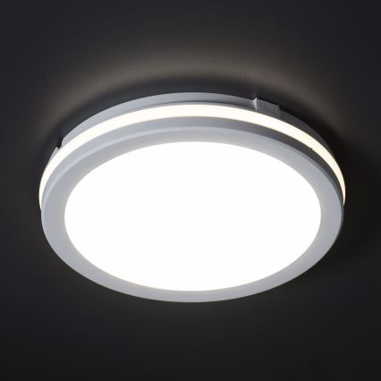 LED Venkovní stropní svítidlo BENO E LED/20W/230V 3000/4000/6500K pr. 20 cm IP65 bílá