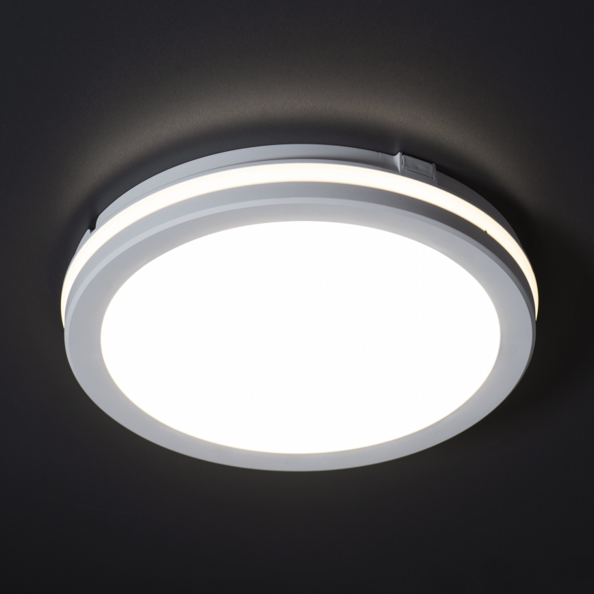 LED Venkovní stropní svítidlo BENO E LED/20W/230V 3000/4000/6500K pr. 20 cm IP65 bílá