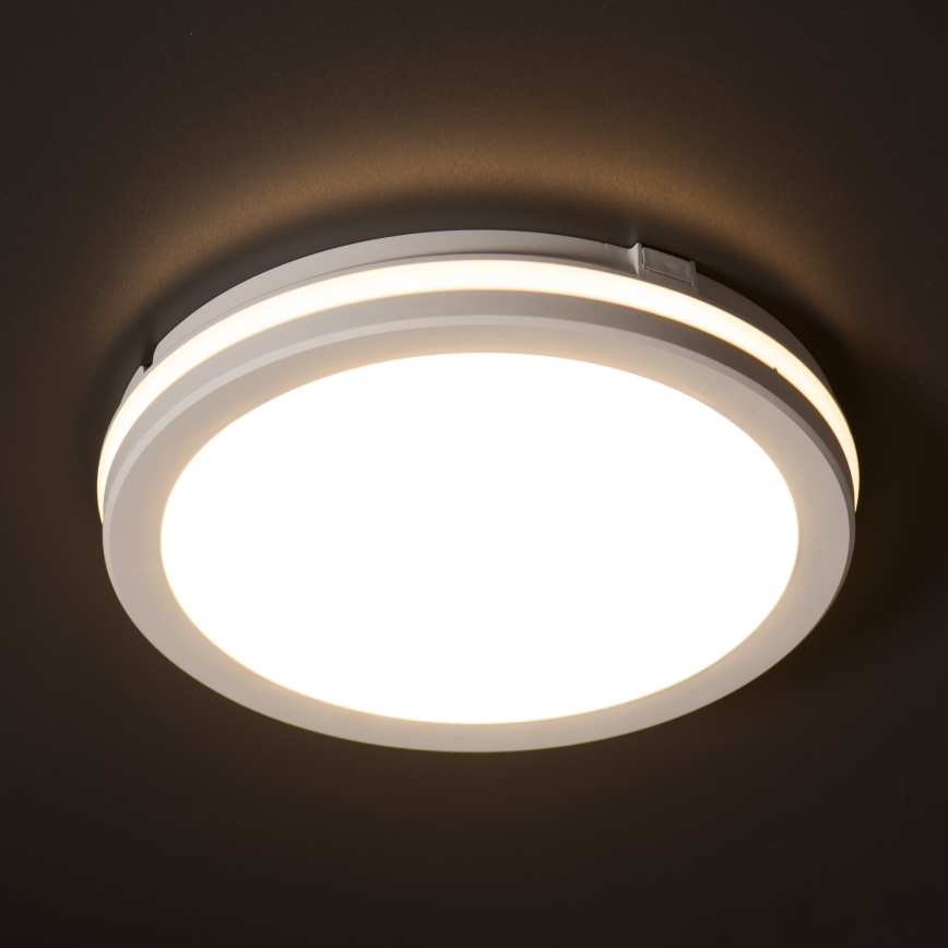LED Venkovní stropní svítidlo BENO E LED/20W/230V 3000/4000/6500K pr. 20 cm IP65 bílá