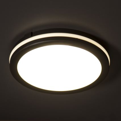LED Venkovní stropní svítidlo BENO E LED/20W/230V 3000/4000/6500K pr. 20 cm IP65 černá