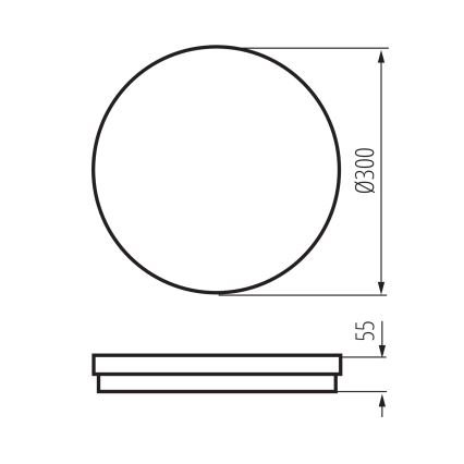 LED Venkovní stropní svítidlo BENO ECO LED/30W/230V 3000/4000/6500K pr. 30 cm IP65 černá