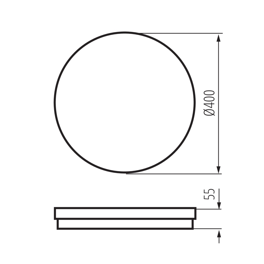LED Venkovní stropní svítidlo BENO E LED/40W/230V 3000/4000/6500K pr. 40 cm IP65 bílá