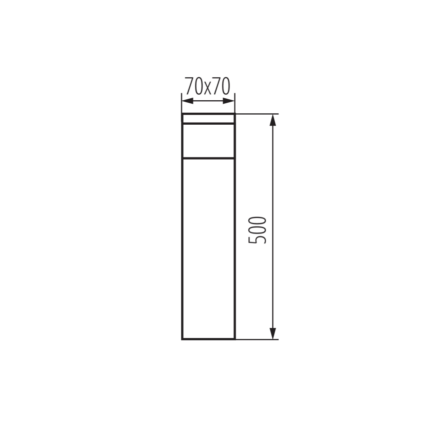 Venkovní lampa DASTEN 1xG9/11W/230V 50 cm IP44 antracit