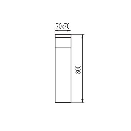Venkovní lampa DASTEN 1xG9/11W/230V 80 cm IP44 antracit
