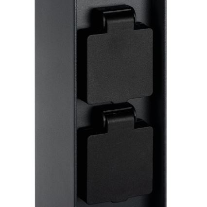 Venkovní lampa se 2 zásuvkami DASTEN 1xG9/11W/230V 80 cm IP44 černá
