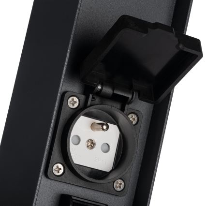 Venkovní lampa se 2 zásuvkami DASTEN 1xG9/11W/230V 80 cm IP44 černá