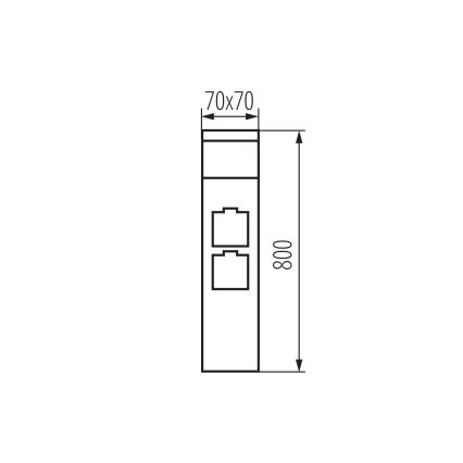 Venkovní lampa se 2 zásuvkami DASTEN 1xG9/11W/230V 80 cm IP44 černá