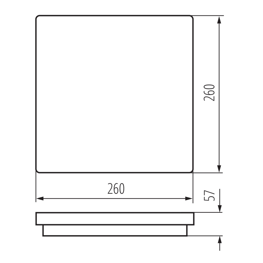 LED Venkovní stropní svítidlo BENO LED/24/30W/230V 3000/3500/4000K IP65 bílá hranatý