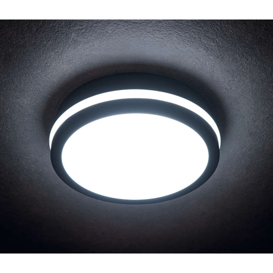LED Venkovní stropní svítidlo BENO LED/24/30W/230V 3000/3500/4000K IP65 antracit kulatý