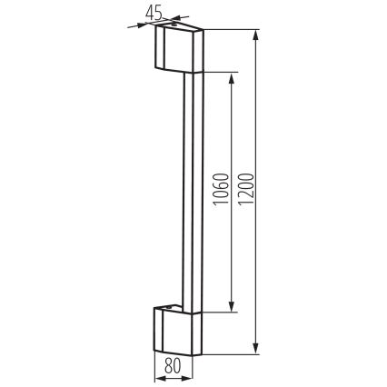 LED Venkovní nástěnné svítidlo YALTE LED/11W/230V 3000K IP54 černá